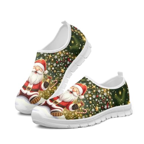 Image of Floral Sneakers for Women Colorful Art Shoes for Women Slip On Casual Work Shoes