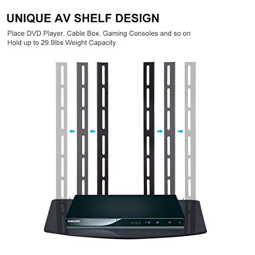 Ezcheer Ceiling Tv Mount, 360 Degree Swivel Tv Wall Mount Support 175 Lbs, Fits 22 To 65" Led, Lcd Screen With Tv Mount Shelf & Height Adjustable Pole #TOP1