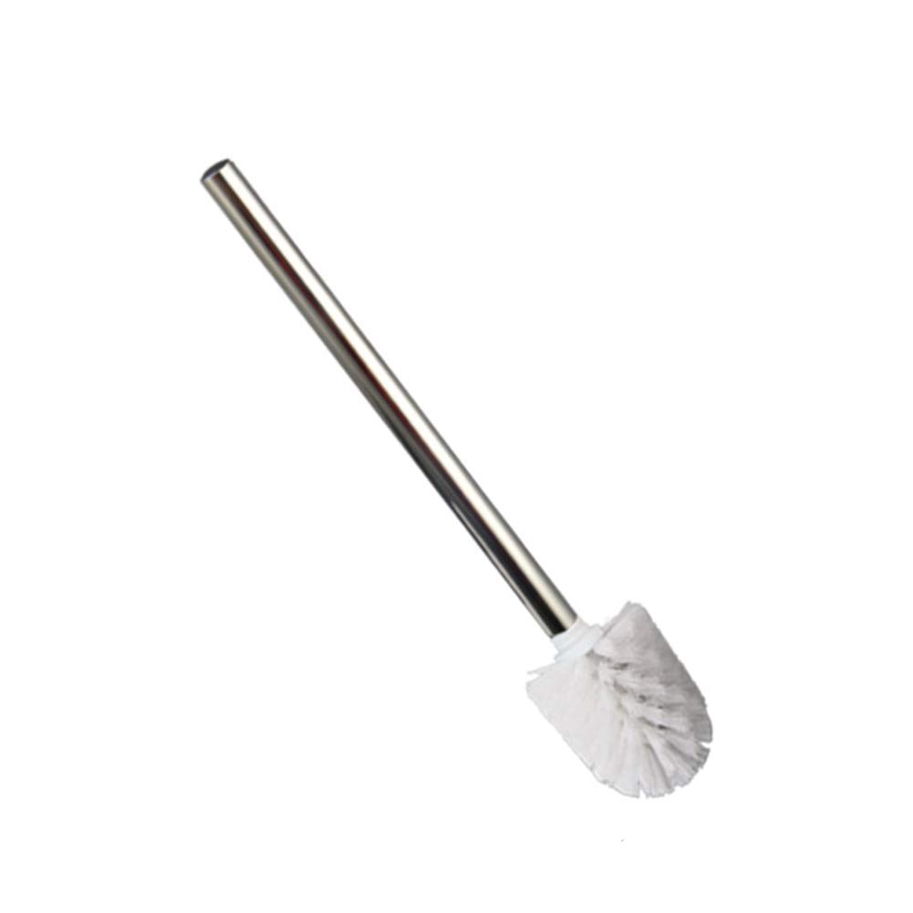 strimusimak Indoor Home Bathroom Kitchen Brush Cleaner With Handle Stainless Steel Detachable Toilet Cleaning Tool Brushes + White