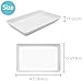 AMGBZT Serving Tray Platter, 4 Pack Food Tray for Veggie Fruit Snack Dessert Cookie Cheese, Food Trays for Party Supplies Display, Plastic Platters for Serving Food, Large White Trays, BPA Free