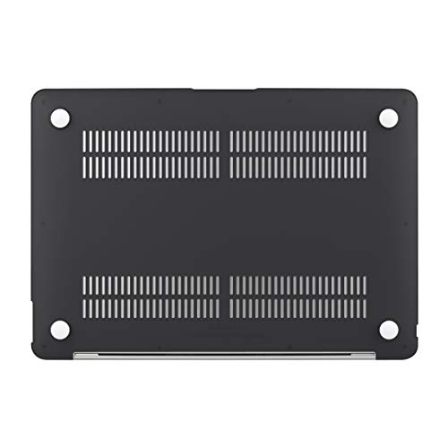 Ueswill 2022 2021 Macbook Air 13 Inch Case A2337 M1 A2179 A1932, Hard Shell Case Cover Compatible With Macbook Air 13 Inch With Retina Display & Touch Id (2018-2022), Black #TOP6