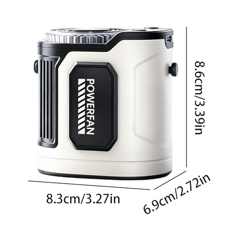 Ventilador de cintura fuerte flujo de aire portátil de 3600 mAh 6