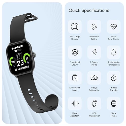GameSir Store GameSir H18 Pro Smartwatch with Long Battery Life, - Image 6