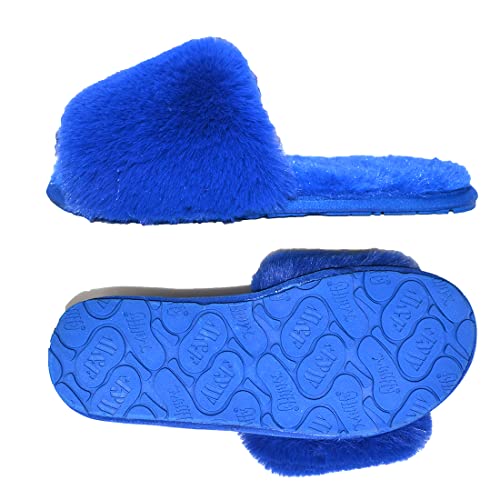 Millffy Women Fluffy Ladies Slippers Faux Wool Fuzzy Slippers Chic Luxurious Open Toed Soft Fur Slippers3