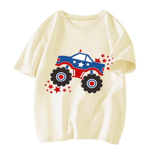 Image of Boys 4th of July Shirts-Toddler Girls Patriotic American Flag Tees Kids Memorial Day USA T-Shirts 2-7T