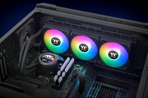 Image of Thermaltake TH360 V2 Ultra EX ARGB AIO CPU Cooler /Water Block 2.1 inch LCD /Fan 120 * 3 /Magnetic Quick Connection /MB ARGB Sync Control /LCD Software Control /CL-W415-PL12SW-A