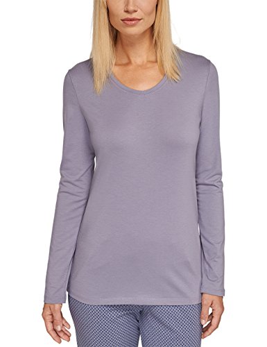 Preisvergleich Produktbild Schiesser Damen Shirt 1 / 1 Arm Schlafanzugoberteil, Grau (hellgrau 204), 38
