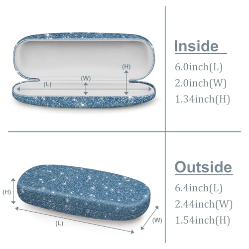 Image of FINTIE Hard Shell Eyeglasses Case, Portable Protective Glasses Cover Eyeglass Holder Box with Cleaning Cloth for Men Women