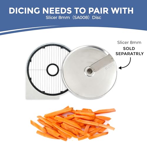 Image of TK Round Hopper Vegetable Chopper Replacement Disc - Universal Round Hopper - Fries 8mm