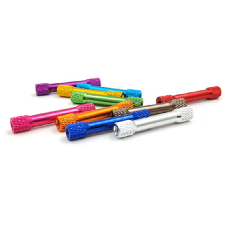 6063 Aluminum Alloy Double-Ended mesh Round Aluminum Column 10 Remote Control Drones FPV Quadcopter Connecting Column Aluminum Tube Support Column M3 (Sky Blue, M3x20mm=10pcs)