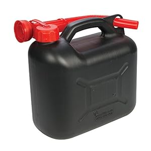 Silverline 199991 Plastic Fuel Can 5L Black