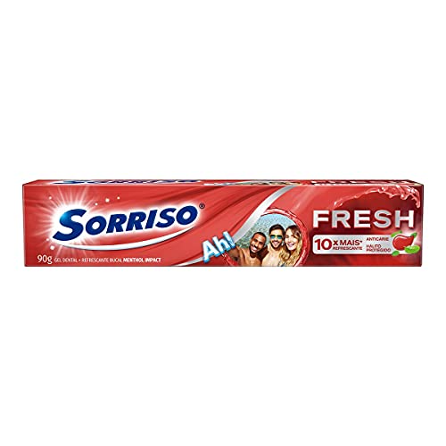 Creme Dental Fresh Menthol Gel 90 G, Sorriso, Branco