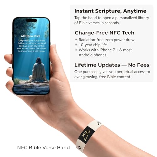 Daily Bible Verse Bracelets – Christian Gifts for Women, Men & Teens, Interactive Inspirational Faith Jewelry, Scan for Daily Scripture, Thanksgiving, Advent & Christmas Religious Gifts2