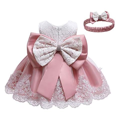 Baby Kinder Mädchen Bestickt Tüll Bowknot Spitze Kleid Blume Prinzessin Geburtstag Party Hochzeit Festlichkleid Taufkleid Formale Festzug Babykleidung Outfits Cover