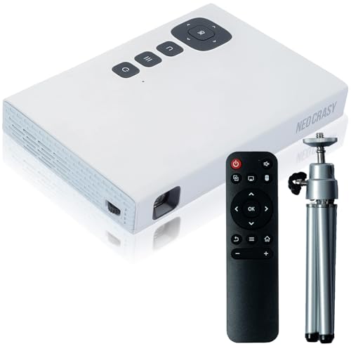 薄型プロジェクター ポータブル ポータブルプロジェクター 薄型 ホームプロジェクター 小型 家庭用 Android11 バッテリー 7000mAh 自動台形補正 スピーカー 内蔵 軽量 ワイヤレス 持ち運び 寝室 ワンルーム 子供 (ホワイト)