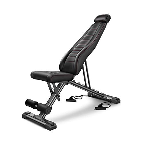 PBDEW Bancos de Pesas estándar Banco con Mancuernas, Bancos de Pesas Ajustables, Banco de Ejercicios Plegable, Silla de Ejercicios Multifuncional para Abdominales, tu