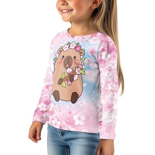 Image of Kids Long Sleeve Shirts for Girls 3-16 Year Old Cute Clothes for Teen Girls Casual Workout Tops