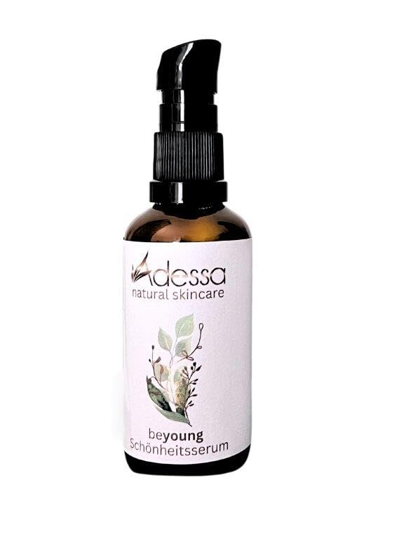 Adessa Beyoung Schönheitsserum, 3-fach-Hyaluron-Komplex, Anti-Aging Gesichtspflege mit Gerstenstamm-Wasser und Naturölen, 50ml
