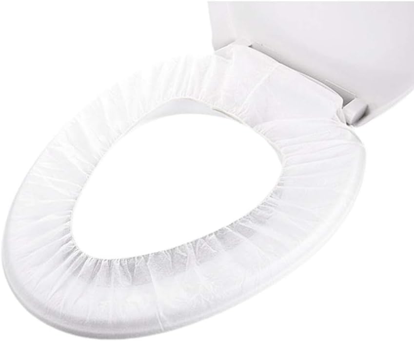 Tomaibaby50pcs Dispossable Toilet Seat Covers, Portable Non-Slip Potty Seat Covers for Kids or Adults Travel Accessories