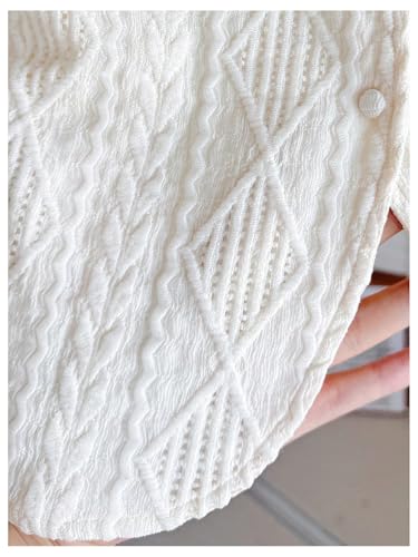 MakeMeChic Girl's Summer Tops Sleeveless Button Down Shirt Square Neck Textured Tank Top4