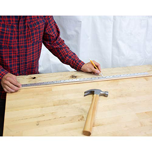 Mayes 10189 36 Inch Aluminum Yardstick, Lightweight Straight Edge Ruler For Construction, Architecture, Drawing, And Engineering, Accurate And Straight Edge Measuring #TOP5