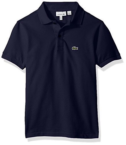 Lacoste Boys Short Sleeve Classic Pique Polo Polo Shirt, Navy Blue, 16Y