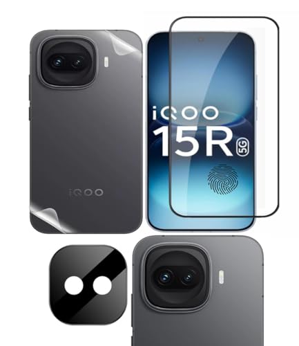 Image of ZARALA Tempered Glass Screen Protector Compatible forvivo iQOO 15R | Front And Back Screen Guard With camera lens protector (Combo)