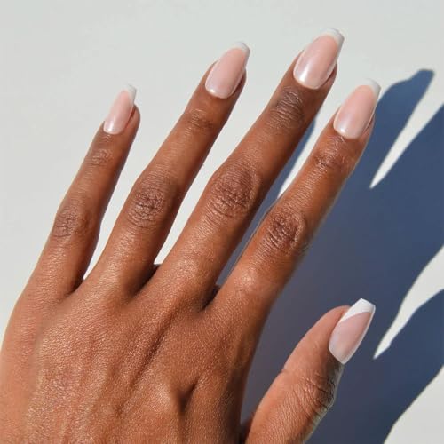 Glamnetic Press On Nails - Medium Coffin, Glazed Fake Nails 30 Pc Full Kit