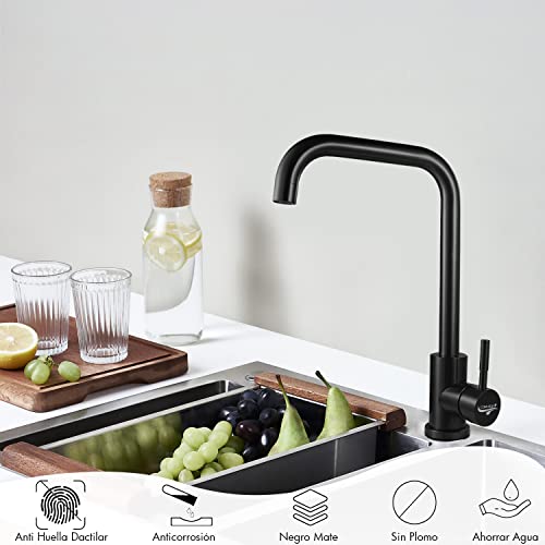 La mejor comparación de Grifería para Cocina negra mate - los mas comprados. 17 Imagen adicional