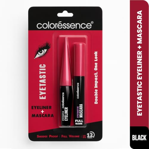 Image of Coloressence Eyetastic Duo Eyeliner and Mascara Combo | Long Lasting | Full Volumizing | Smudgeproof | Water-Resistant