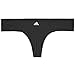 adidas Women's Thong Underwear, Black/Matte Silver, X-Small/Small