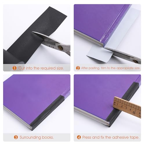 Image of 2Inch Wide Self-Adhesive Matte Book Binding Tape, 33 FT Black and White Cloth Tape for Repairing, Reinforcing, and Protecting Old & Antique Books (Black and White)