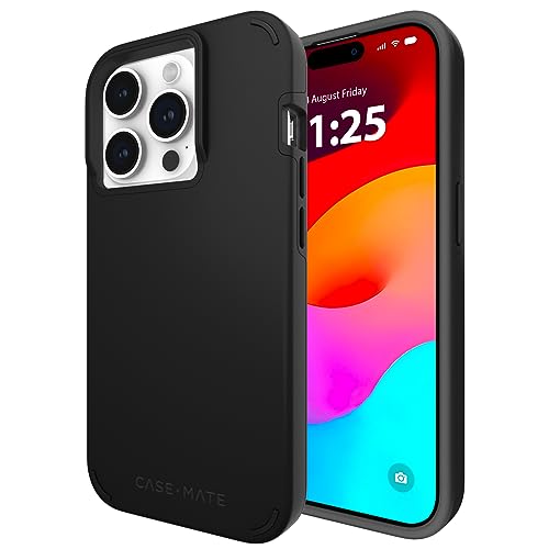 Coque iPhone 15 Pro CASE-MATE Tough Duo Noir antichoc élégante