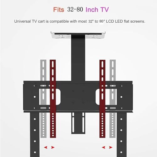 Soporte de Piso Rodante para TV LCD 32-80 pulgadas miniatura 4