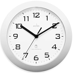 Acctim 74367 Peron Radio Controlled Wall Clock, Silver, 23 cm l x 23 cm w