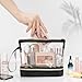 Ethereal Travel Makeup Bag, Clear Cosmetic Bag Make Up Organizer TSA Approved Toiletry Bag, Waterproof Pouch for Women Purse for Toiletries Accessories Brushes