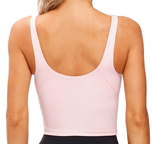 Image of THE GYM PEOPLE Womens' Sports Bra Longline Wirefree Padded with Medium Support