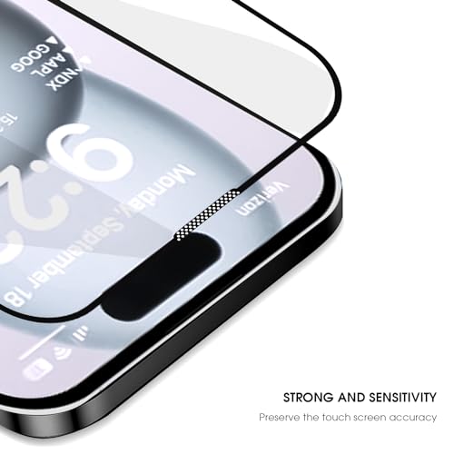 Image of GRIPP Dust-Proof 3D Japanese Tempered Glass Screen Protector for iPhone 15 Plus, iPhone 16 Plus (6.7 inch), Speaker Dust Guard, 3D Curved Edges, Scratch-Resistant, 9H Hardness, Bubble Free