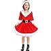 Produktbild ZXYSHOP Baby Mädchen Kleidung Winter Warme Festlich Weihnachten Kleid Weihnachtskostüm Weihnachtskleid + Weihnachtsmütze L