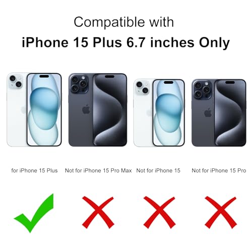 COOYA for iPhone 15 Plus Case Full Body Drop Protection Rugged Case Shockproof 3-Layer Heavy Duty Hybrid Non-Slip Rubber Phone Cover Front Bumper Armor Hard Shell for iPhone 15 Plus 5G 6.7 Inch Black