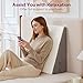 Wedge Pillow with Foam Top for Sleeping,Reading and Rest, 8 Inch Elevated Support Triangle Bed Pillow for Legs and Back Support with Washable Cover