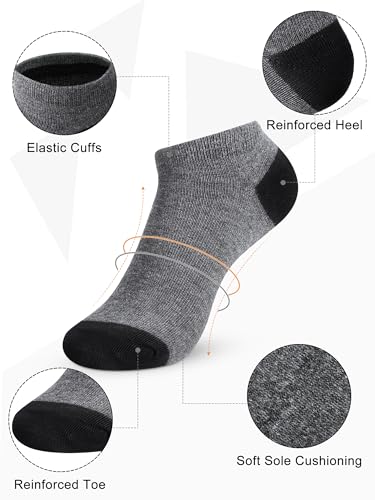 Image of Foaincore 60 Pairs Ankle Socks Bulk for Men Women, Low Cut Breathable Cushioned Athletic Running No Show Socks Multipack