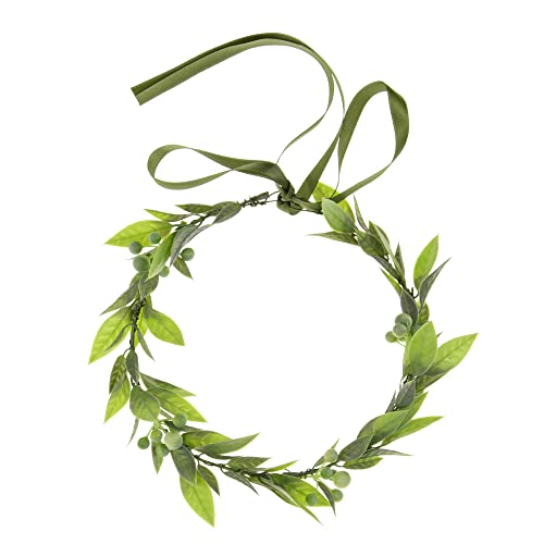 Breath Flower Crown Bohemian Bridal Grass Headband Succulent Eucalyptus Halo (A-Green) #TOP4