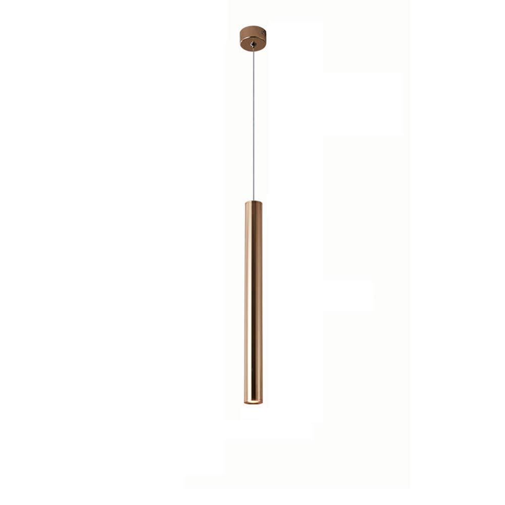 Lampada a sospensione moderna a LED creativa Bancone bar dorato Faretto cilindrico Lampada da soffitto a sospensione a tubo lungo Lampadario regolabile in altezza per illuminazione-Neutral Light-4000k