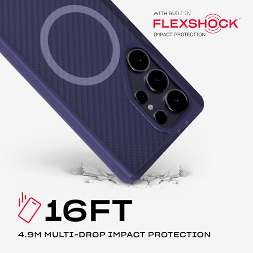 Image of Tech21 EvoArmor case for Samsung Galaxy S25 Ultra - with Magnets - Military Grade Protection - Purple