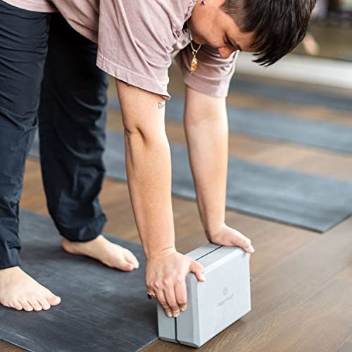 Image of Hugger Mugger 4 in. Foam Yoga Block - Strong and Stable, Beveled Edges for Comfort, Most Favored Block Size, Helps with Alignment and Support in Many Poses