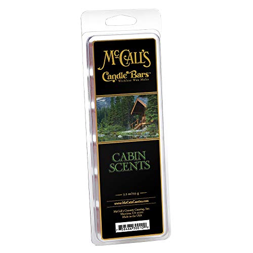 Image of McCall's Candles | Cabin Scents | Scented Wax Melt | Spiced Pine, Evergreen & Rustic Woods | 6-Piece Break-Apart Bar | 12-24 Hours Per Wedge | Poured in the USA | 5.5 oz