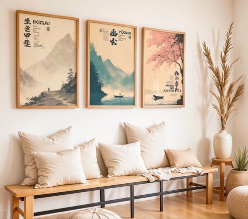 Image of Gamya Framed Japan Samurai Theme Motivational Quote Posters For Office, Living Room, Bedroom Wall Decor - Aesthetic Room Decor (13x19 Inches) (Japanese Philosophy)
