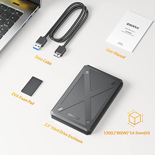 Caja externa para disco duro 2.5 pulg USB 3.0 a SATA III miniatura 7
