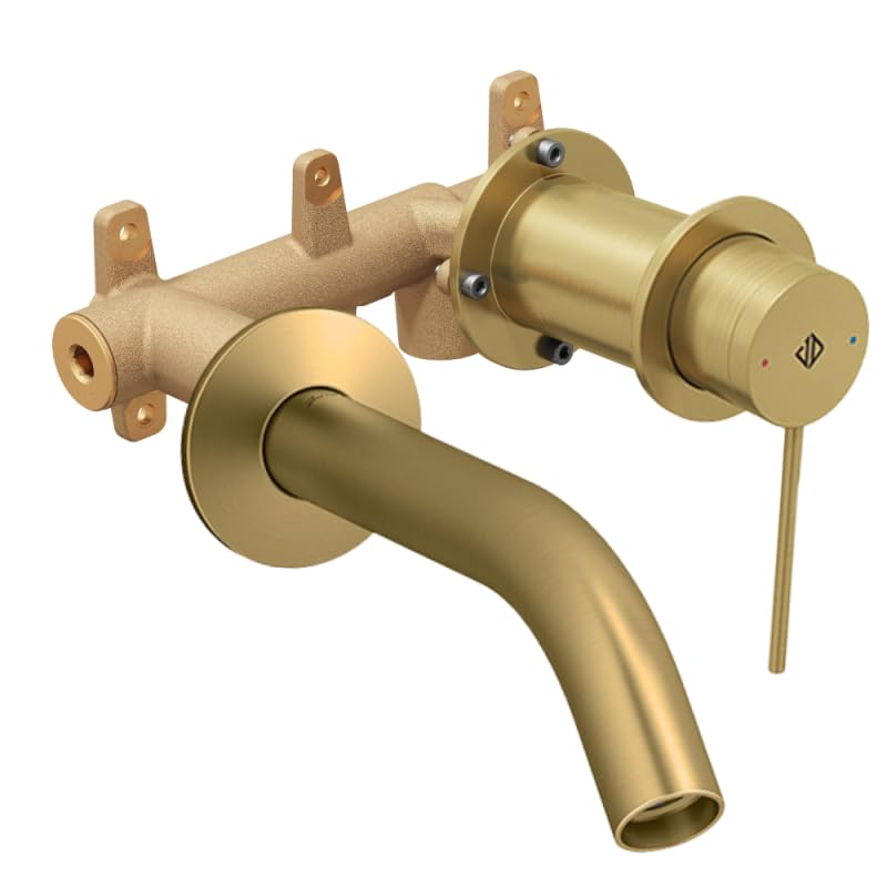 Mitigeur lavabo encastré JACOB DELAFON Grands Boulevards Laiton brossé + poignée + corps encastré